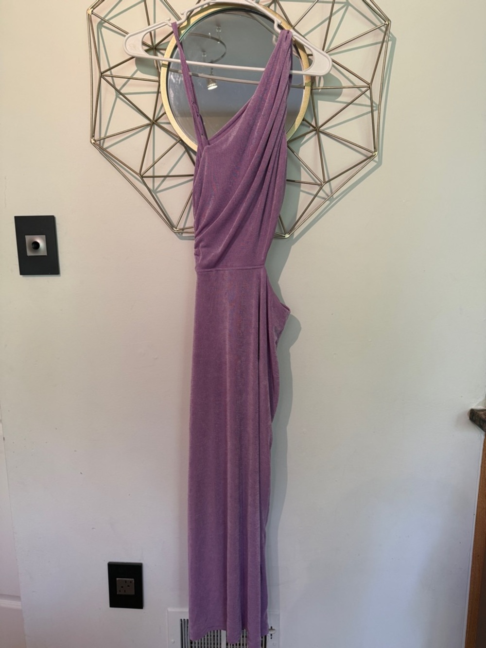 Amazon Lavender One-Shoulder Midi Dress
